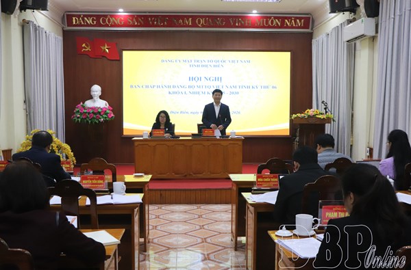 Điện Biên: Hội nghị lần thứ 6 Ban Chấp hành Đảng bộ MTTQ Việt Nam tỉnh khóa I