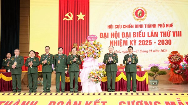 TP Huế: Đại hội đại biểu Hội Cựu chiến binh thành phố lần thứ VIII, nhiệm kỳ 2025- 2030