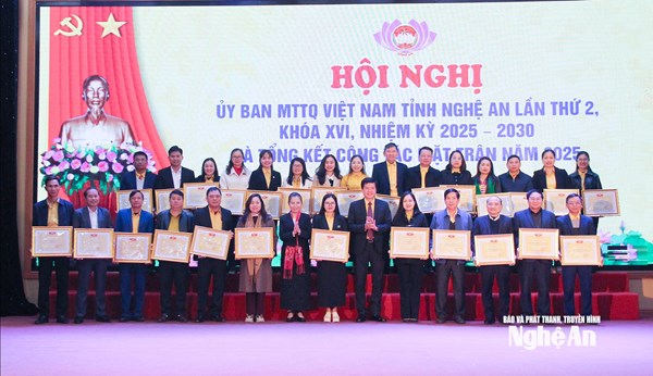 Nghệ An: Ủy ban MTTQ Việt Nam tỉnh tổ chức hội nghị lần thứ II, nhiệm kỳ 2025 - 2030