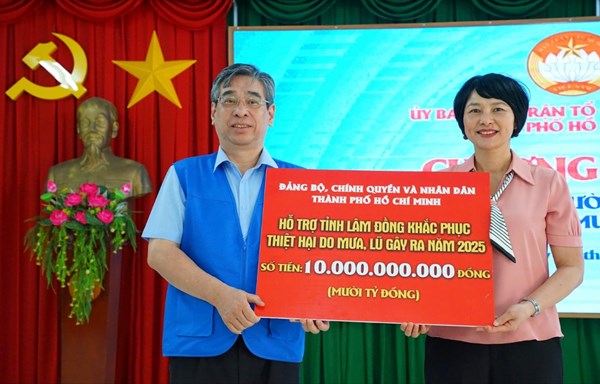 TP. Hồ Chí Minh hỗ trợ Lâm Đồng 10 tỷ đồng khắc phục hậu quả mưa lũ