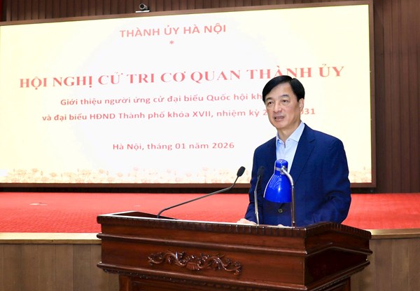 Giới thiệu Bí thư Thành ủy Hà Nội Nguyễn Duy Ngọc ứng cử đại biểu Quốc hội khóa XVI