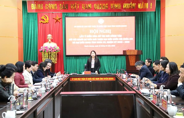 Tuyên Quang: Ủy ban MTTQ Việt Nam tỉnh lấy ý kiến cử tri nơi công tác đối với người được giới thiệu ứng cử Đại biểu Quốc hội khóa XVI