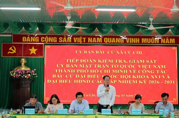 TP Hồ Chí Minh: Ủy ban MTTQ Việt Nam thành phố làm việc với Ban Chỉ đạo bầu cử và Ủy ban bầu cử xã Củ Chi