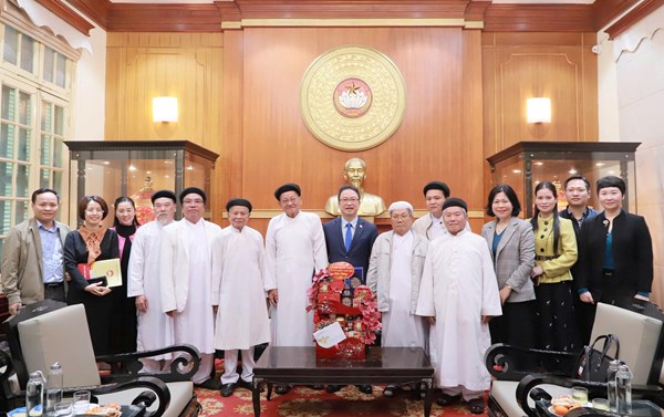 Các tổ chức tôn giáo thăm, chúc Tết Ủy ban Trung ương MTTQ Việt Nam