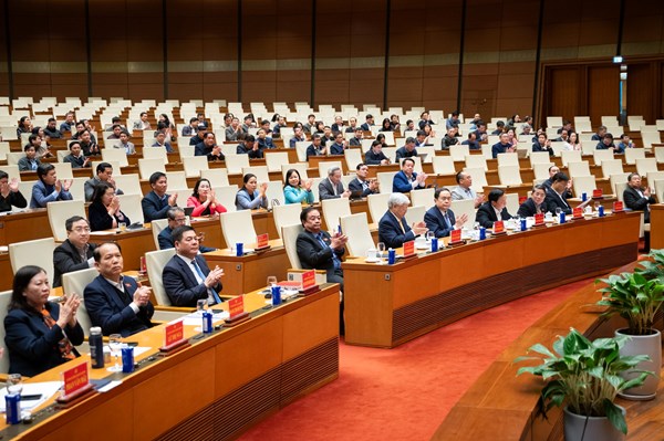 Chủ tịch Quốc hội Trần Thanh Mẫn chủ trì hội nghị thông báo nhanh kết quả Đại hội XIV của Đảng