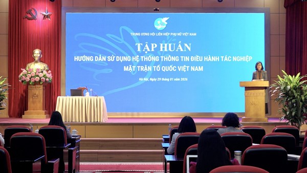 Trung ương Hội LHPN Việt Nam tập huấn hướng dẫn sử dụng Hệ thống i-Mặt trận