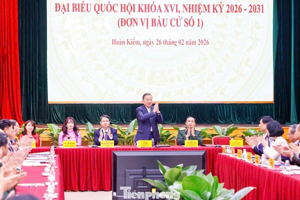 Tổng Bí thư Tô Lâm dự Hội nghị tiếp xúc giữa cử tri với người ứng cử đại biểu Quốc hội