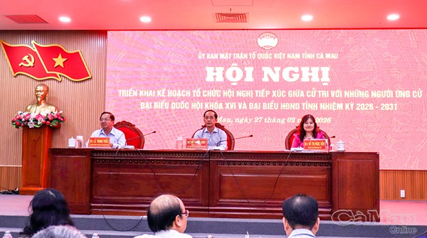 Cà Mau: Hội nghị tiếp xúc cử tri với người ứng cử đại biểu Quốc hội khoá XVI và đại biểu HĐND tỉnh 