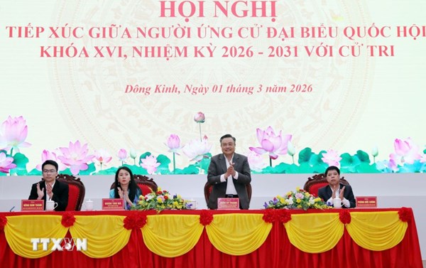 Chủ nhiệm Ủy ban Kiểm tra Trung ương tiếp xúc cử tri tỉnh Lạng Sơn