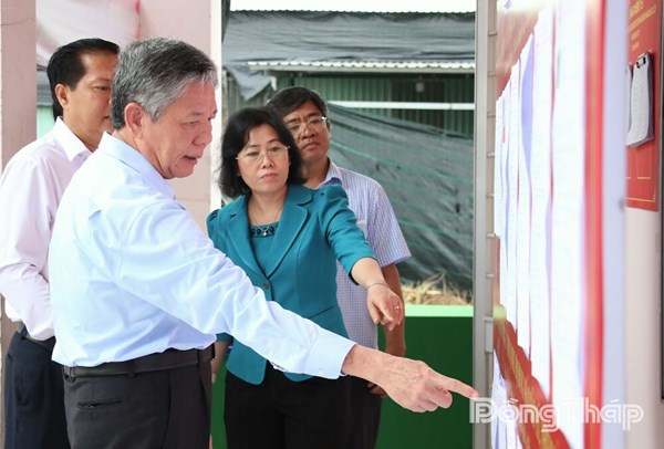 Đồng Tháp: Ban Chỉ đạo bầu cử tỉnh kiểm tra công tác bầu cử tại xã Lương Hòa Lạc, Mỹ Tịnh An và Tân Thuận Bình