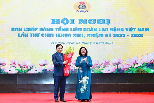 Ông Nguyễn Anh Tuấn được bầu giữ chức Chủ tịch Tổng Liên đoàn Lao động Việt Nam, nhiệm kỳ 2023-2028