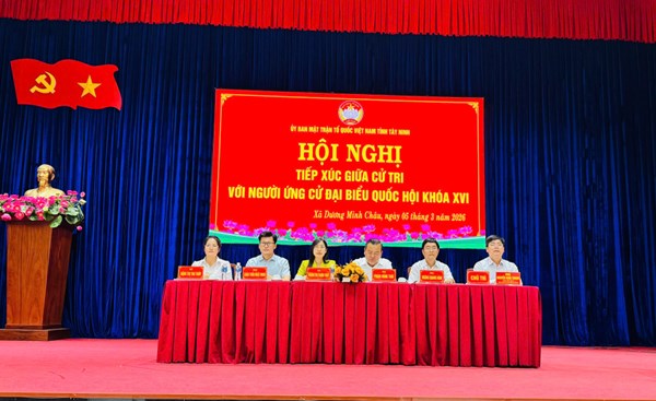 Tây Ninh: Hội nghị tiếp xúc cử tri đối với người ứng cử đại biểu Quốc hội khóa XVI tại đơn vị bầu cử số 05