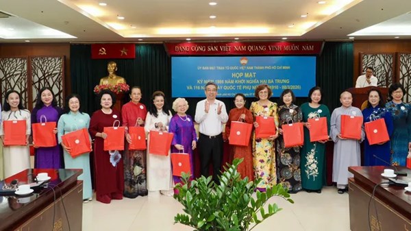 Thành phố Hồ Chí Minh họp mặt kỷ niệm 1986 năm Khởi nghĩa Hai Bà Trưng và 116 năm Ngày Quốc tế Phụ nữ