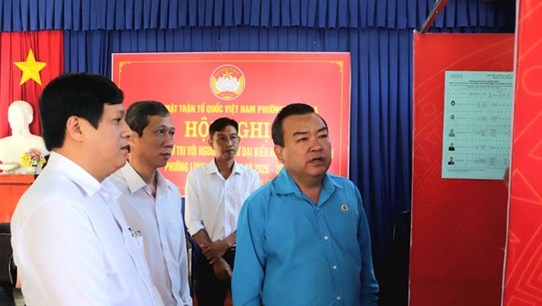 Tây Ninh: Phó Bí thư Tỉnh ủy kiểm tra công tác chuẩn bị bầu cử tại phường Long Hoa và Hoà Thành