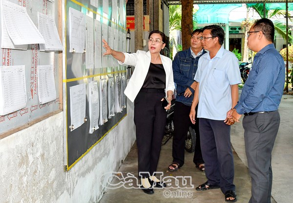 Cà Mau: Ủy ban Bầu cử tỉnh kiểm tra công tác bầu cử tại xã Quách Phẩm
