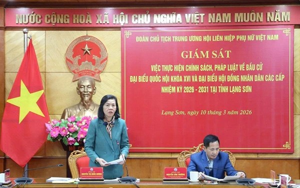 Trung ương Hội LHPN Việt Nam giám sát việc thực hiện chính sách, pháp luật về bầu cử tại Lạng Sơn