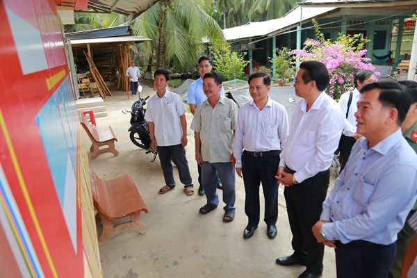 Vĩnh Long: Ban Chỉ đạo bầu cử tỉnh kiểm tra công tác bầu cử tại xã Càng Long và phường Trà Vinh