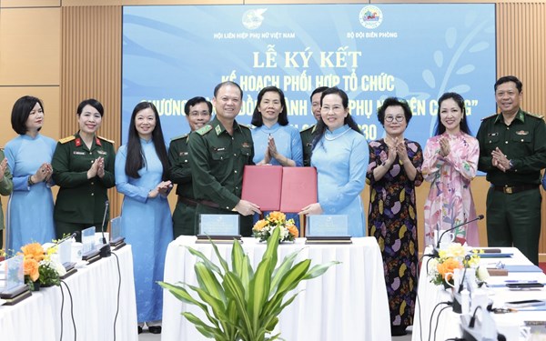 Lễ ký kết Kế hoạch phối hợp thực hiện Chương trình “Đồng hành cùng phụ nữ biên cương” giai đoạn 2026-2030