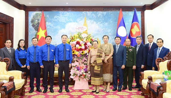 Trung ương Đoàn TNCS Hồ Chí Minh chúc mừng tết cổ truyền Lào, Campuchia