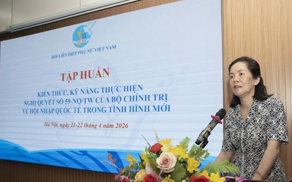 Trung ương Hội LHPN Việt Nam nâng cao năng lực đối ngoại và hội nhập cho cán bộ Hội chủ chốt khu vực miền Bắc
