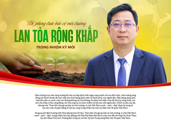 Để phong trào bảo vệ môi trường lan tỏa rộng khắp trong nhiệm kỳ mới 