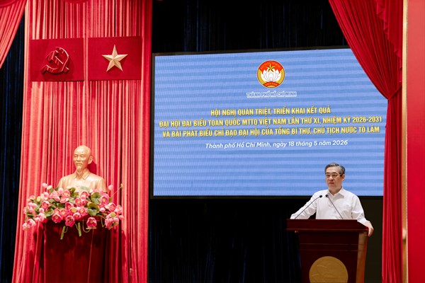 Thành phố Hồ Chí Minh: Hội nghị triển khai kết quả Đại hội đại biểu toàn quốc MTTQ Việt Nam lần thứ XI, nhiệm kỳ 2026 - 2031