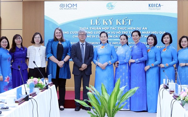 Trung ương Hội LHPN Việt Nam ký kết Biên bản thảo luận với Cơ quan Hợp tác Quốc tế Hàn Quốc