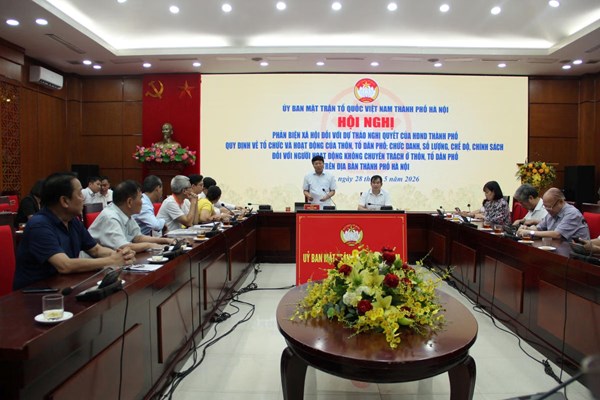 Hà Nội: Hội nghị phản biện xã hội đối với dự thảo Nghị quyết về tổ chức và hoạt động của thôn, tổ dân phố