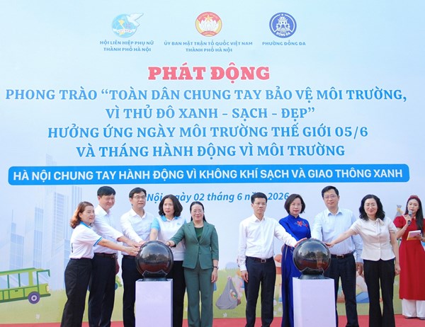 Hà Nội: Ủy ban MTTQ Việt Nam thành phố phát động phong trào thi đua “Toàn dân chung tay bảo vệ môi trường, vì Thủ đô xanh - sạch - đẹp”