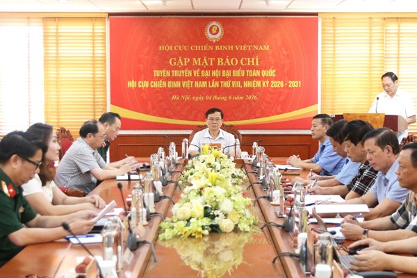 Đại hội đại biểu toàn quốc Hội Cựu chiến binh Việt Nam dự kiến diễn ra từ ngày 15 -17/6/2026