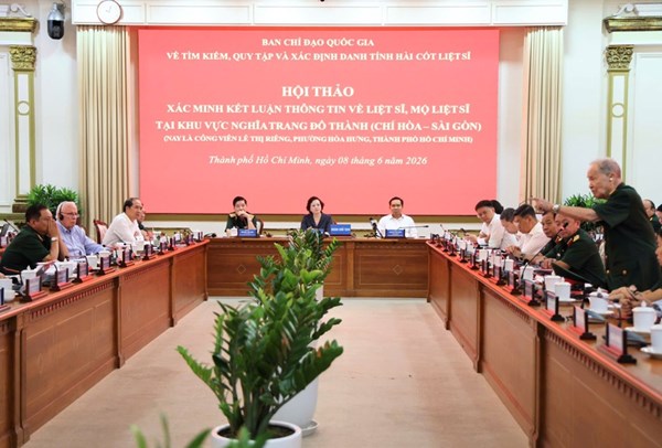 Phó Thủ tướng Phạm Thị Thanh Trà dự Hội thảo đặc biệt xác minh thông tin về khu mộ liệt sĩ tập thể tại Công viên Lê Thị Riêng