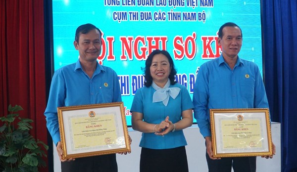 Liên đoàn Lao động trong Cụm thi đua các tỉnh Nam Bộ tổ chức Hội nghị sơ kết công tác thi đua 6 tháng đầu năm 2026 