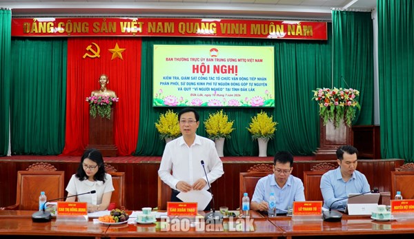 Phó Chủ tịch Cao Xuân Thạo kiểm tra công tác cứu trợ sau thiên tai tại tỉnh Đắk Lắk