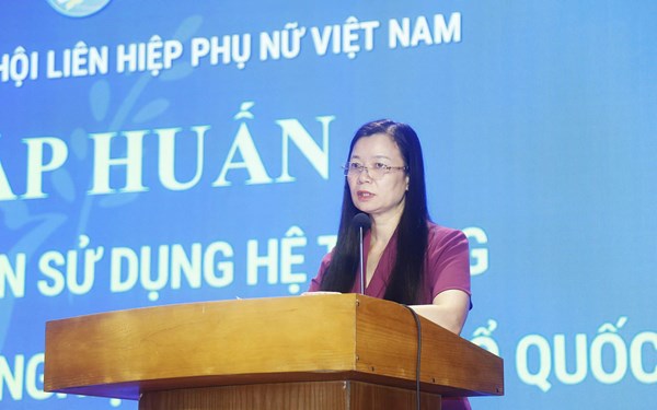 Trung ương Hội LHPN Việt Nam tập huấn sử dụng Hệ thống thông tin điều hành tác nghiệp Mặt trận Tổ quốc Việt Nam 