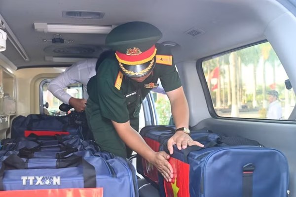 Cà Mau: Bàn giao 535 mẫu hài cốt liệt sỹ tại xã Phước Long để giám định ADN