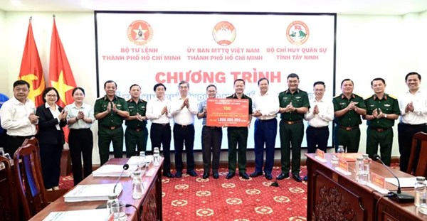 Thành phố Hồ Chí Minh hỗ trợ 1,6 tỷ đồng xây dựng 20 căn nhà vùng biên ở Tây Ninh
