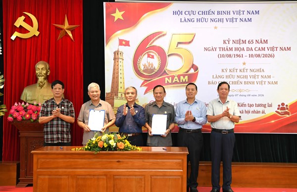 Phó Chủ tịch Hội Cựu chiến binh Việt Nam dự Lễ kỷ niệm 65 năm Ngày Thảm họa da cam tại Làng Hữu nghị Việt Nam