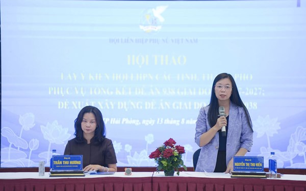 Trung ương Hội LHPN Việt Nam lấy ý kiến các tỉnh, thành phố phục vụ tổng kết Đề án 938