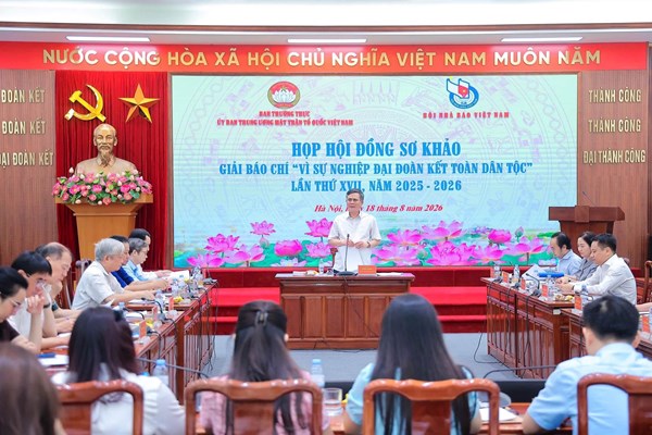 Hơn 2.700 tác phẩm dự thi Giải báo chí “Vì sự nghiệp Đại đoàn kết toàn dân tộc” lần thứ XVII