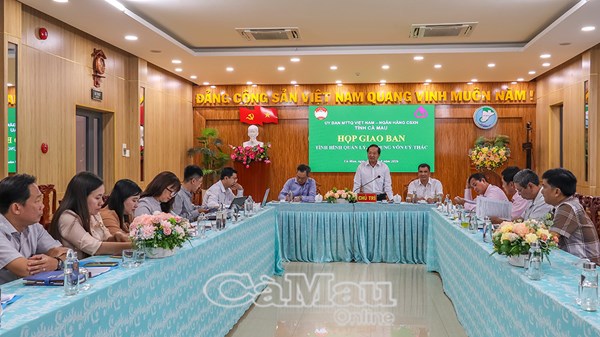 Cà Mau: Ủy ban MTTQ Việt Nam tỉnh làm việc với Ngân hàng Chính sách xã hội tỉnh 