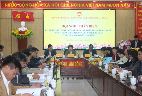Lâm Đồng: Ủy ban MTTQ Việt Nam tỉnh phản biện chính sách phát triển nông nghiệp, nông thôn