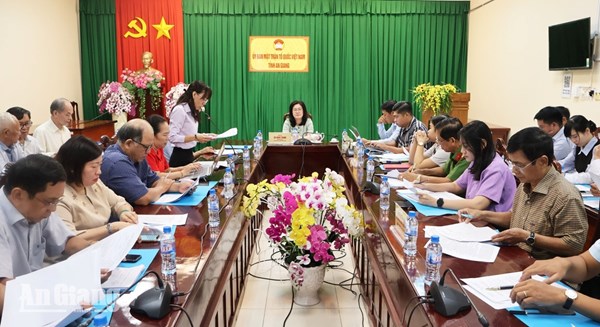 An Giang: Ủy ban MTTQ Việt Nam tỉnh cho ý kiến về hoạt động của các hội do Đảng, Nhà nước giao nhiệm vụ trên địa bàn tỉnh