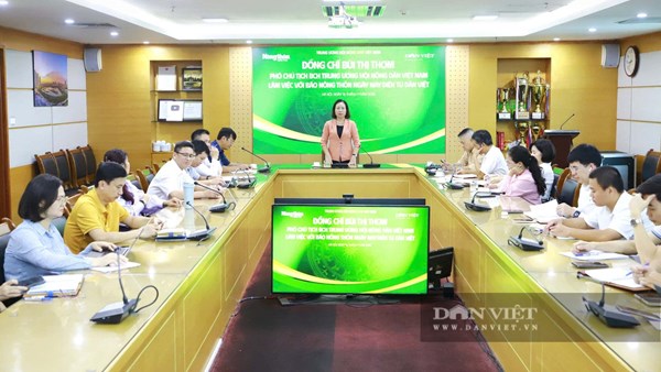 Trung ương Hội Nông dân Việt Nam làm việc với Báo Nông thôn Ngày nay/điện tử Dân Việt