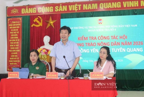 Trung ương Hội Nông dân Việt Nam kiểm tra công tác Hội tại Tuyên Quang