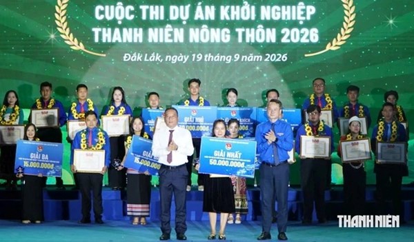 Trung ương Đoàn TNCS Hồ Chí Minh trao Giải thưởng Lương Định Của lần thứ XXI