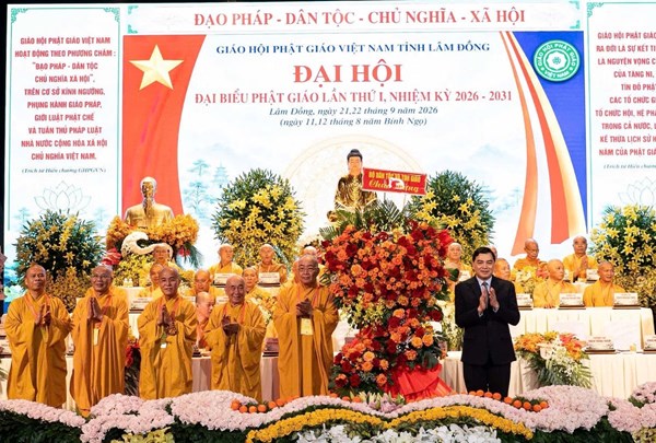 Lâm Đồng: Đại hội đại biểu Phật giáo tỉnh lần thứ I, nhiệm kỳ 2026 - 2031