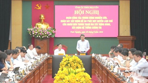 Khảo sát xây dựng Đề án phát huy quyền làm chủ của nhân dân tại Thái Nguyên