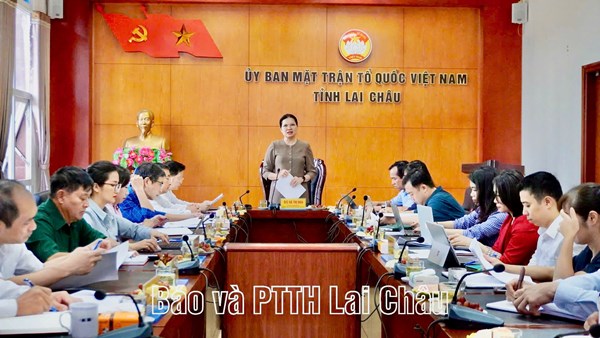 Phó Chủ tịch - Tổng Thư ký Ủy ban Trung ương MTTQ Việt Nam Hà Thị Nga làm việc với Ủy ban MTTQ Việt Nam tỉnh Lai Châu