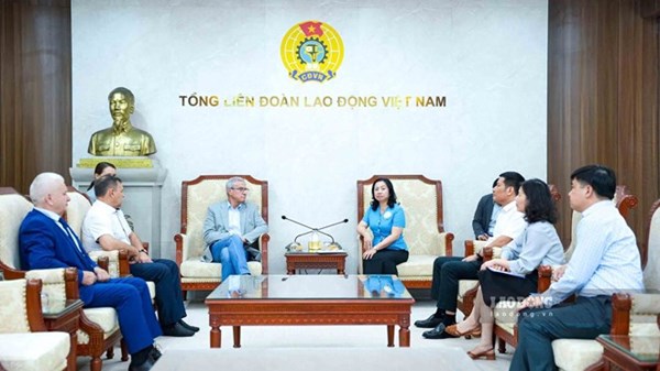 Tổng LĐLĐ Việt Nam tiếp Đoàn đại biểu Công đoàn Công nhân than Độc lập Nga