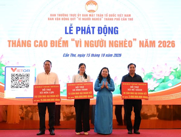 Cần Thơ phát động Tháng cao điểm “Vì người nghèo” năm 2026